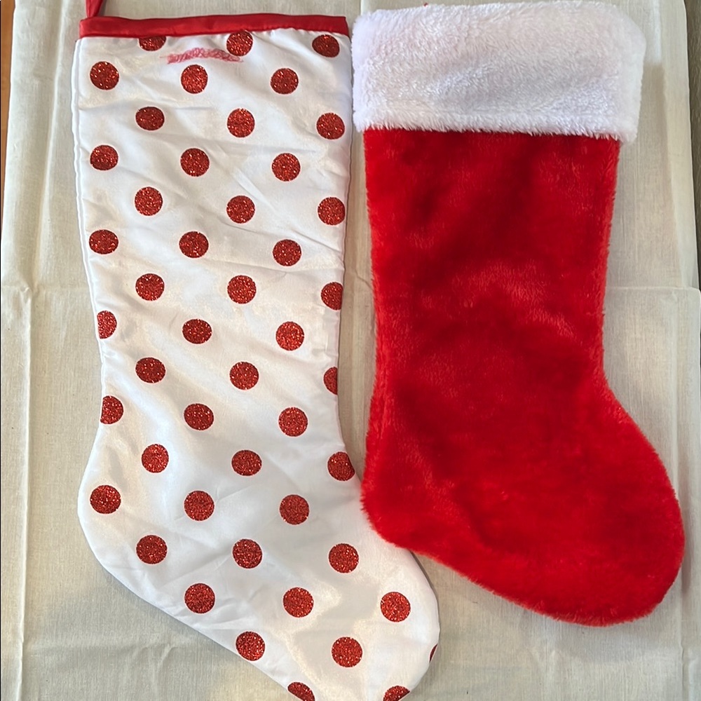 Festive Red and White Christmas Stockings